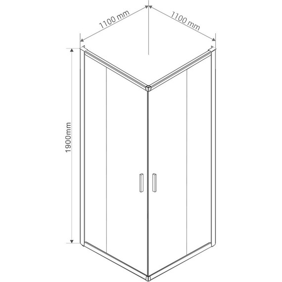 Душевое ограждение Vincea Garda 110x110 см VSS-1G1111CLGM, вороненая сталь/прозрачное - фото 8