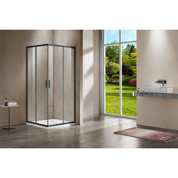 Душевое ограждение Vincea Garda 120x90 см VSS-1G9012CLGM, вороненая сталь/прозрачное - фото 2
