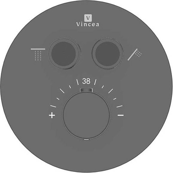 Душевая система для душа с термостатом Vincea Inspire VSFW-3I22MT5MB, чёрный матовый - фото 9