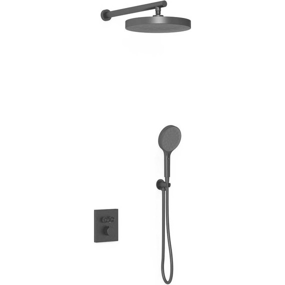 Душевая система для душа с термостатом Vincea Inspire VSFW-3I21MT2MB, чёрный матовый - фото 2