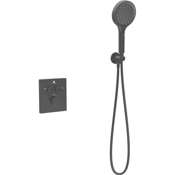 Душевая система для душа с термостатом Vincea Inspire VSFW-3I21MT3MB, чёрный матовый - фото 4