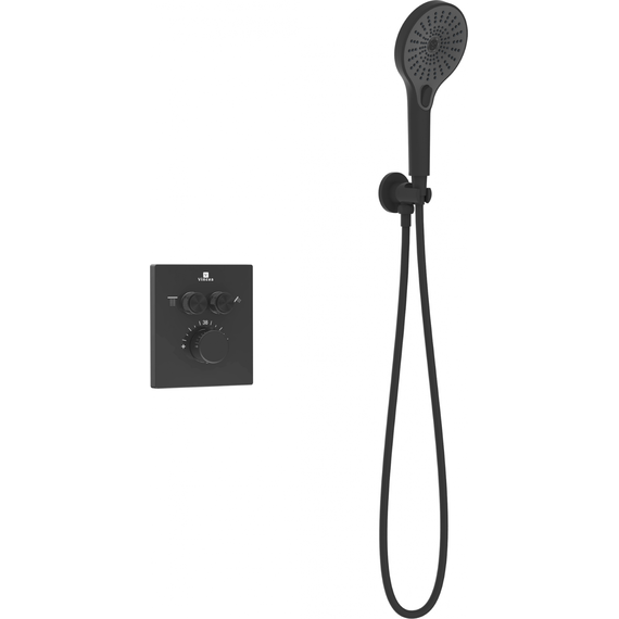 Душевая система для душа с термостатом Vincea Inspire VSFW-3I21MT5MB, чёрный матовый - фото 3