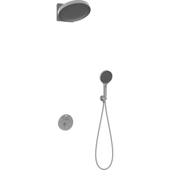 Душевая система для душа с термостатом Vincea Inspire VSFW-3I22MT3GM, вороненая сталь - фото 2