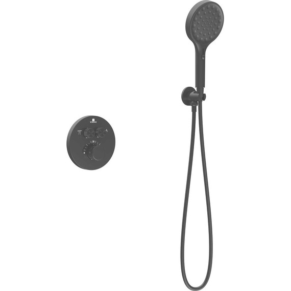Душевая система для душа с термостатом Vincea Inspire VSFW-3I22MT3MB, чёрный матовый - фото 4