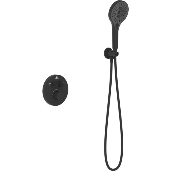 Душевая система для душа с термостатом Vincea Inspire VSFW-3I22MT5MB, чёрный матовый - фото 3