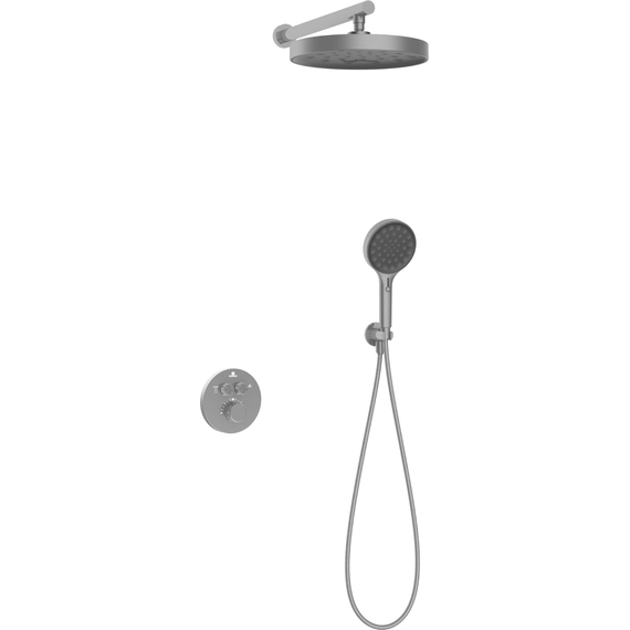 Душевая система для душа с термостатом Vincea Inspire VSFW-3I22MT2GM, вороненая сталь - фото 2