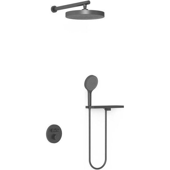 Душевая система для душа с термостатом Vincea Inspire VSFW-3I22MT2RMB, чёрный матовый - фото 2