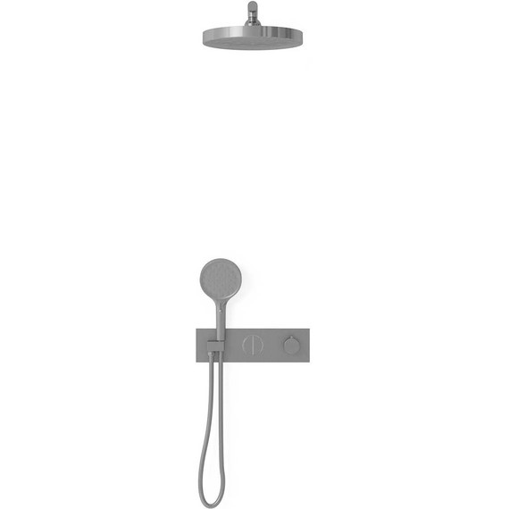Душевая система для душа с термостатом Vincea VSFW-422TI2GM, вороненая сталь - фото 3