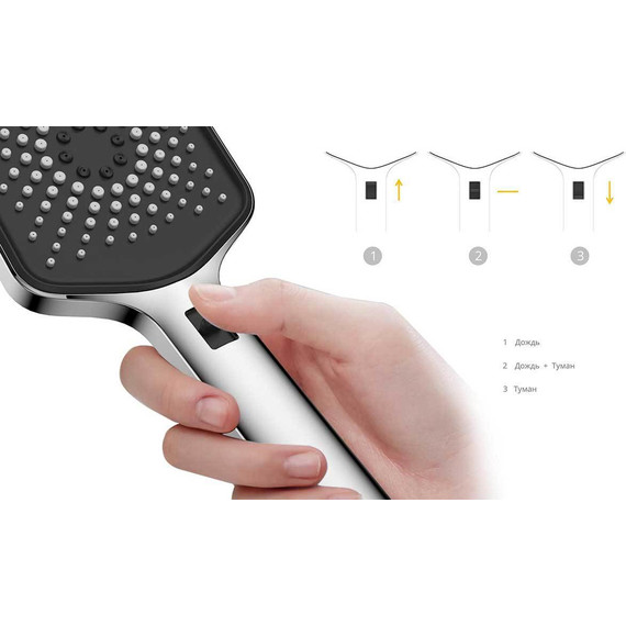 Душевая система для душа с термостатом Vincea Inspire VSFW-3I21MT4RMB, чёрный матовый - фото 9