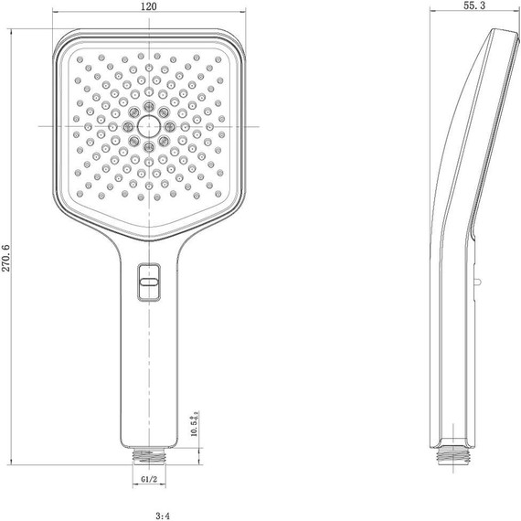 Душевая система для душа с термостатом Vincea Inspire VSFW-3I21MT4MB, чёрный матовый - фото 16