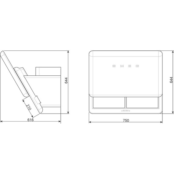 Вытяжка Smeg Стиль 50-х годов KFAB75RD - фото 6