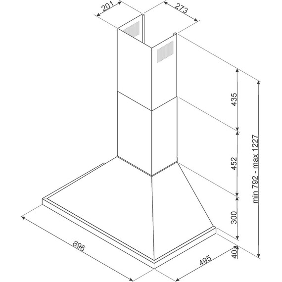 Вытяжка Smeg Portofino KPF9YW - фото 3