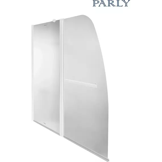 Шторка для ванны Parly 120 см F03F, белый/матовое - фото 3