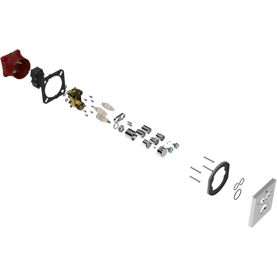 Смеситель для душа с термостатом Vincea VSCV-321T-MCH (со скрытой частью) - фото 3