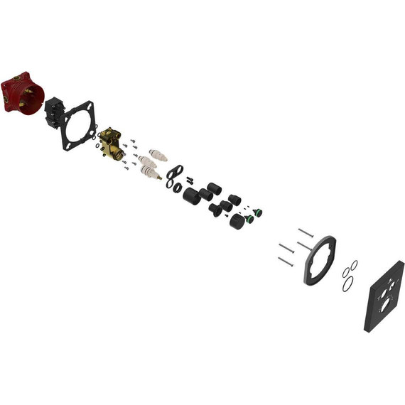 Смеситель для душа с термостатом Vincea VSCV-321T-MMB (со скрытой частью) матовый черный - фото 2