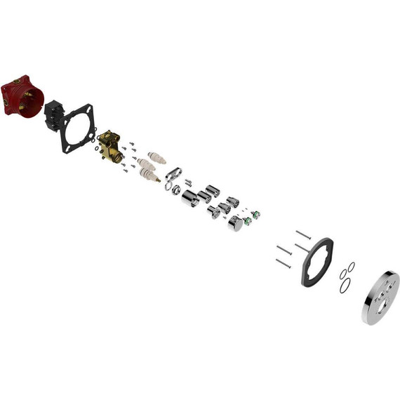 Смеситель для душа с термостатом Vincea VSCV-322T-MCH (со скрытой частью) - фото 2