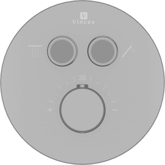 Смеситель для душа с термостатом Vincea VSCV-322T-MGM (со скрытой частью) вороненная сталь - фото 4