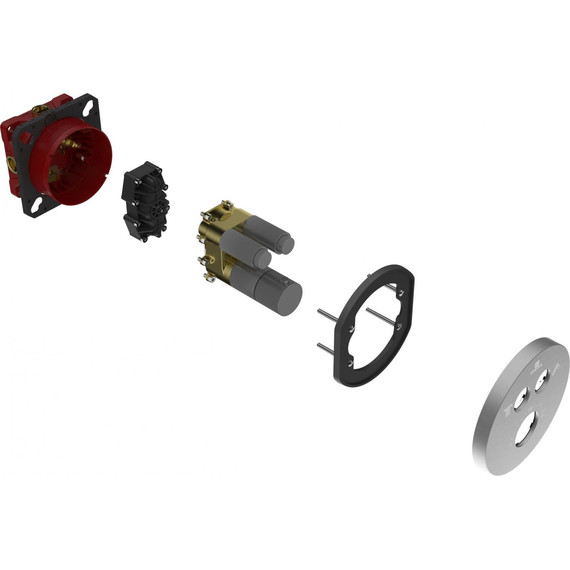 Смеситель для душа с термостатом Vincea VSCV-322T-MGM (со скрытой частью) вороненная сталь - фото 2