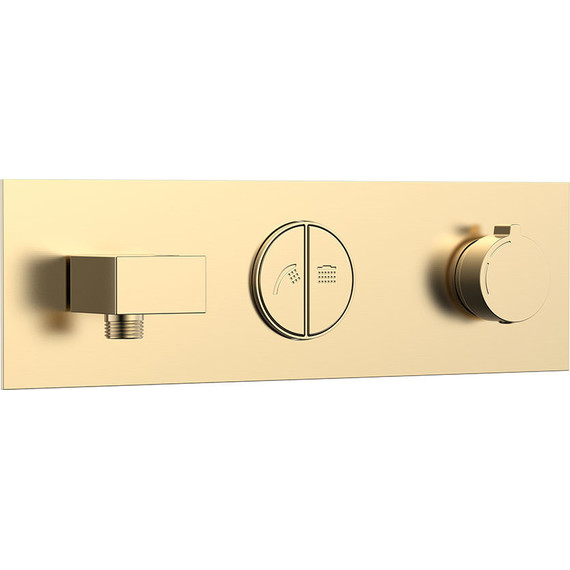 Душевая система для душа с термостатом Vincea VSFW-422T1BG, брашированное золото - фото 6