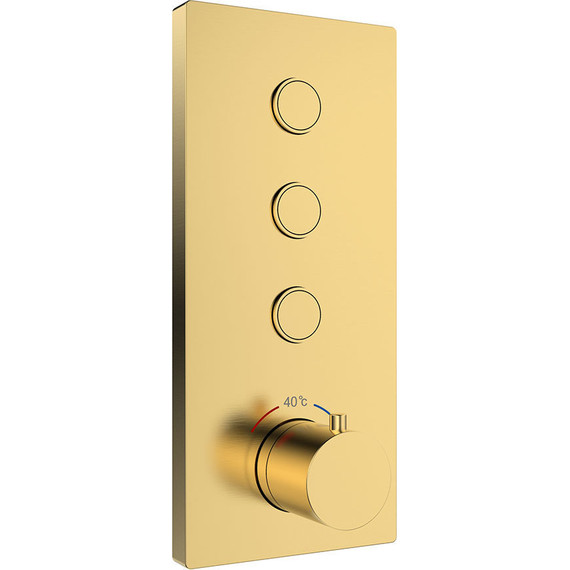 Душевая система для душа с термостатом Vincea VSFW-433T1BG, брашированное золото - фото 6