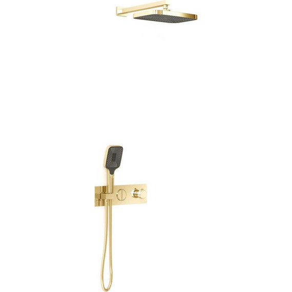 Душевая система для душа с термостатом Vincea VSFW-422T1BG, брашированное золото - фото 2