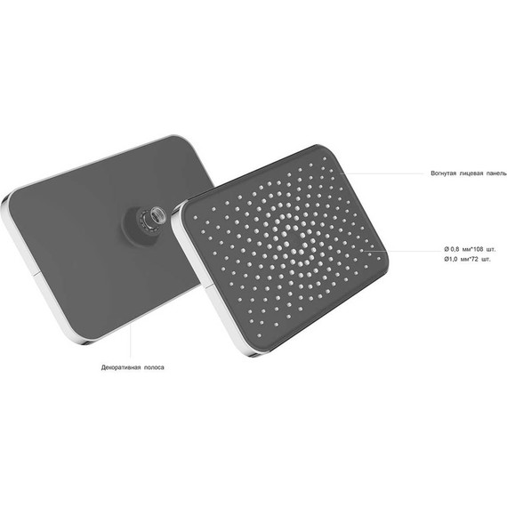 Душевая система для душа с термостатом Vincea VSFW-321MT1MB, чёрный матовый - фото 8