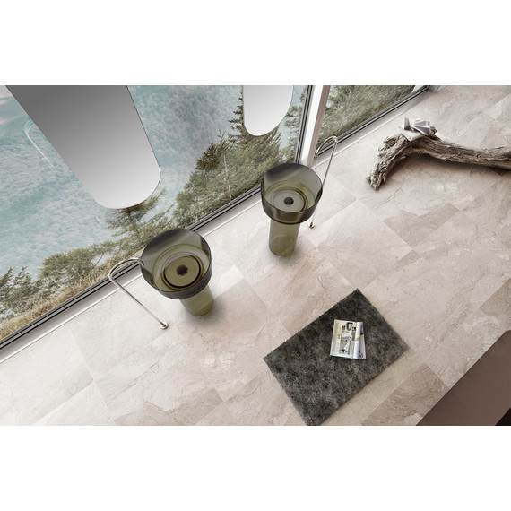 Раковина напольная прозрачная Abber Kristall 45 см AT2702Vesuvian, оливковый - фото 3