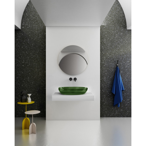 Раковина-чаша прозрачная Abber Kristall 60 см AT2801Emerald, зеленый - фото 4