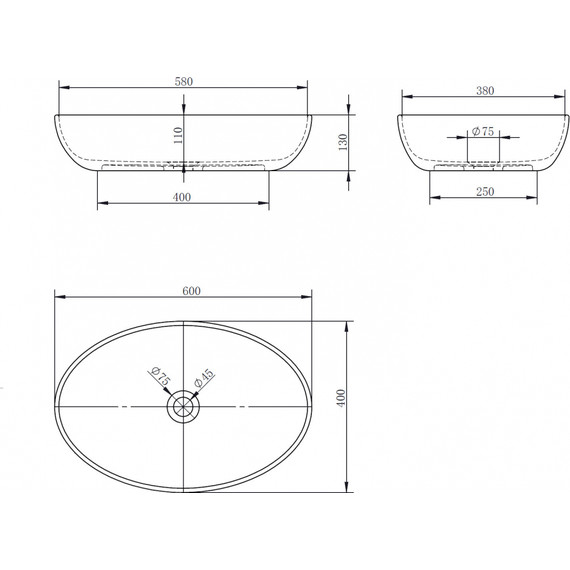 Раковина-чаша прозрачная Abber Kristall 60 см AT2801Vesuvian, оливковый - фото 5