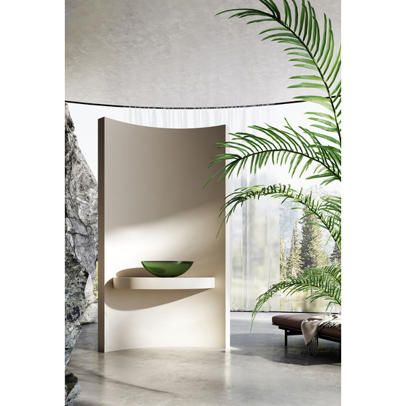 Раковина-чаша прозрачная Abber Kristall 50 см AT2802Emerald, зелёный - фото 3