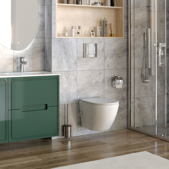 Унитаз-биде подвесной Taliente Amato AM25010 SMcromo с крышкой микролифт - фото 5