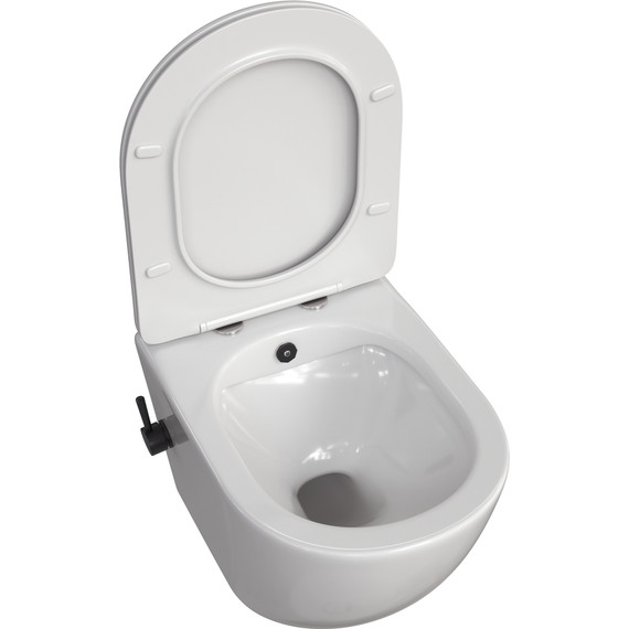 Унитаз-биде подвесной Taliente Amato AM25010 SMnero с крышкой микролифт - фото 4