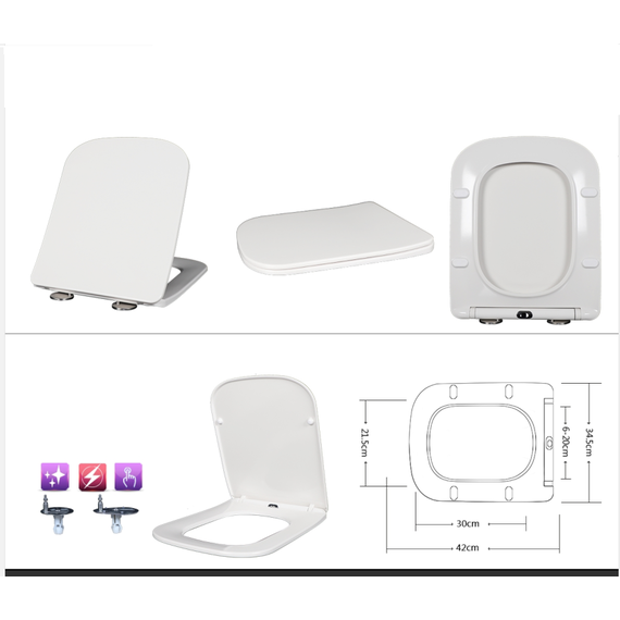 Унитаз подвесной безободковый Taliente Correto CR25200 Nero с крышкой микролифт, чёрный матовый, Цвет производителя: чёрный матовый - фото 7