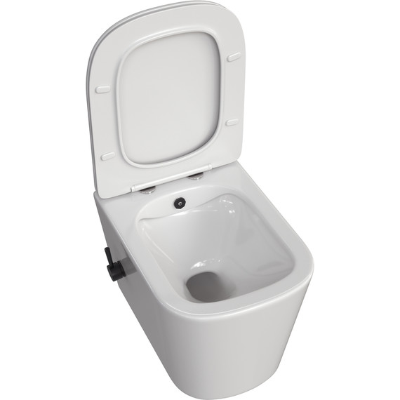 Унитаз-биде подвесной Taliente Correto CR25200 SMnero с крышкой микролифт - фото 3