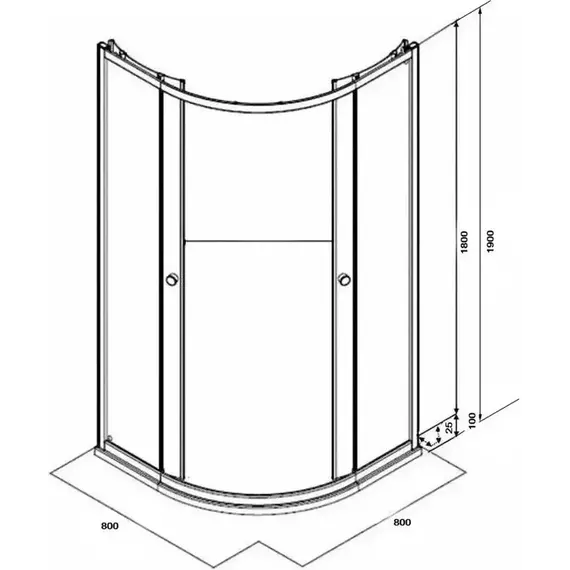 Душевое ограждение Parly 80х80 см ZF81, белый/матовое - фото 6