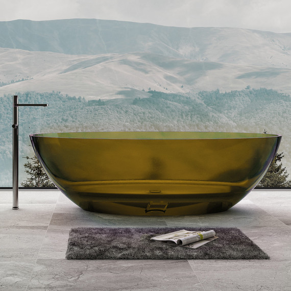 Ванна прозрачная Abber Kristall 180x85 см AT9702Vesuvian, оливковый - фото 