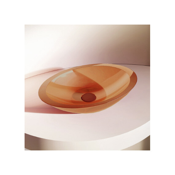 Раковина-чаша Abber Kristall 50 см AT2810Topas, оранжевый - фото 