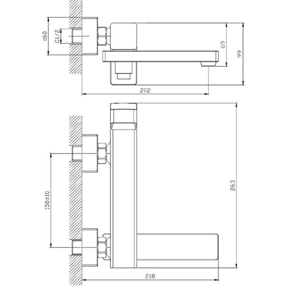 Смеситель для ванны Raglo R30.30, хром - фото 2
