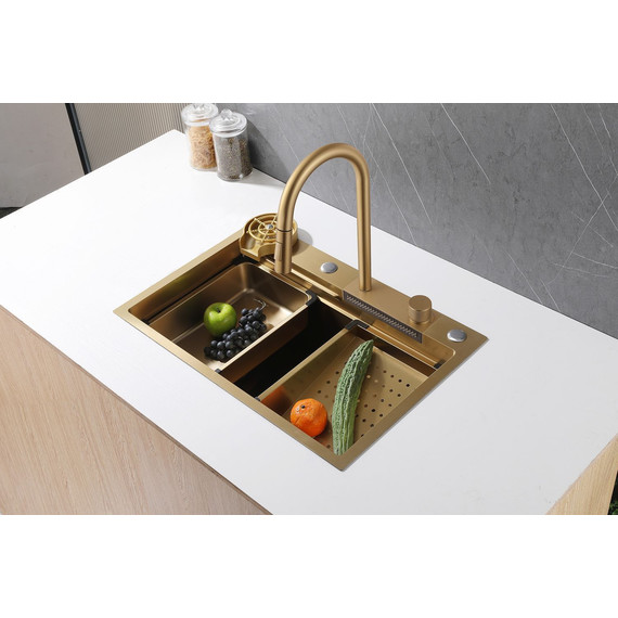 Кухонная мойка Abber Wasser Kreis AF2194G, золото матовое, Цвет производителя: золото матовое - фото, картинка 3 Кухонная мойка Abber Wasser Kreis AF2194G, золото матовое, Цвет производителя: золото матовое - фото 3