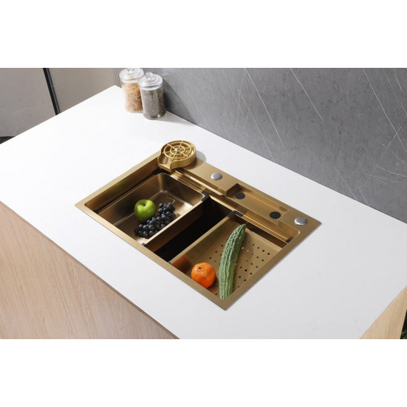 Кухонная мойка Abber Wasser Kreis AF2194G, золото матовое, Цвет производителя: золото матовое - фото, картинка 4 Кухонная мойка Abber Wasser Kreis AF2194G, золото матовое, Цвет производителя: золото матовое - фото 4