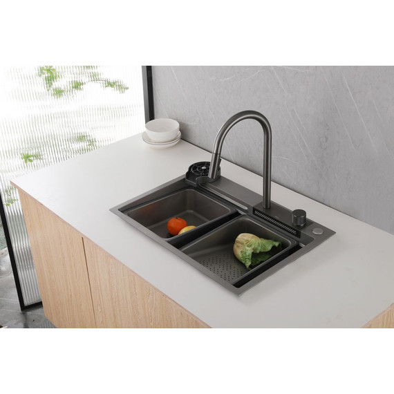 Кухонная мойка Abber Wasser Kreis AF2194NG, никель, Цвет производителя: никель - фото 3