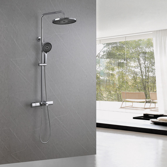 Душевая стойка с термостатом Abber Thermostat AF8516L, Цвет производителя: хром - фото 2