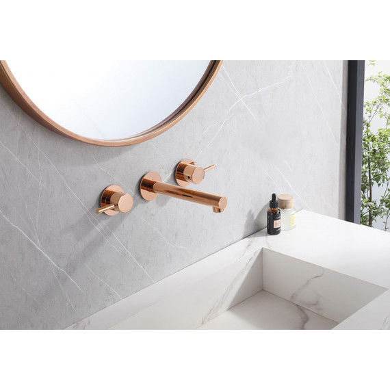 Смеситель для раковины настенный Abber Emotion AF88121RG (со скрытой частью) розовое золото, Цвет производителя: розовое золото - фото 2