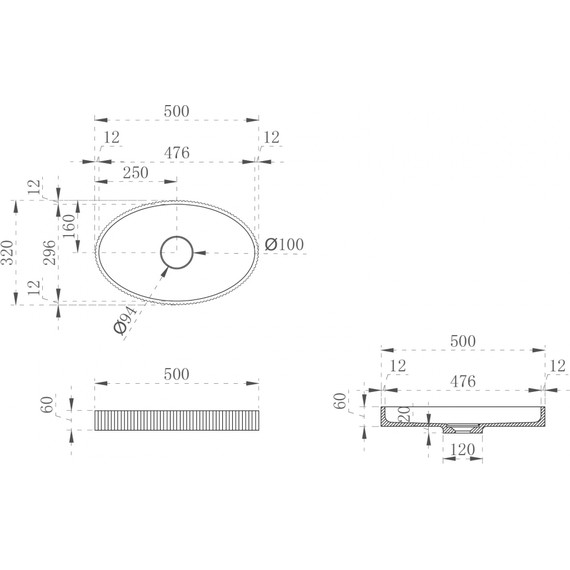 Раковина-чаша Abber Stein 50 см AS2603Violett, фиолетовый - фото 4