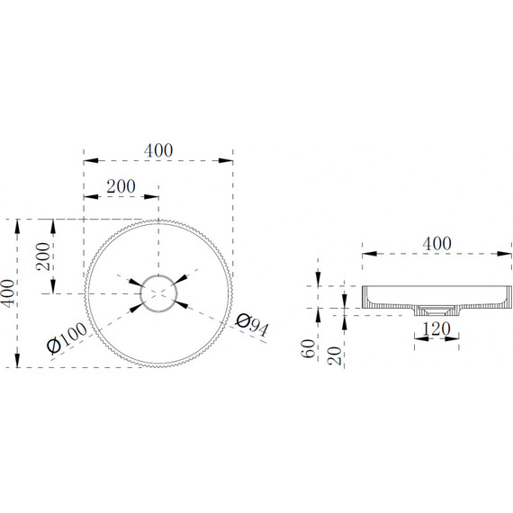 Раковина-чаша Abber Stein 40 см AS2604Blau, голубой - фото 4