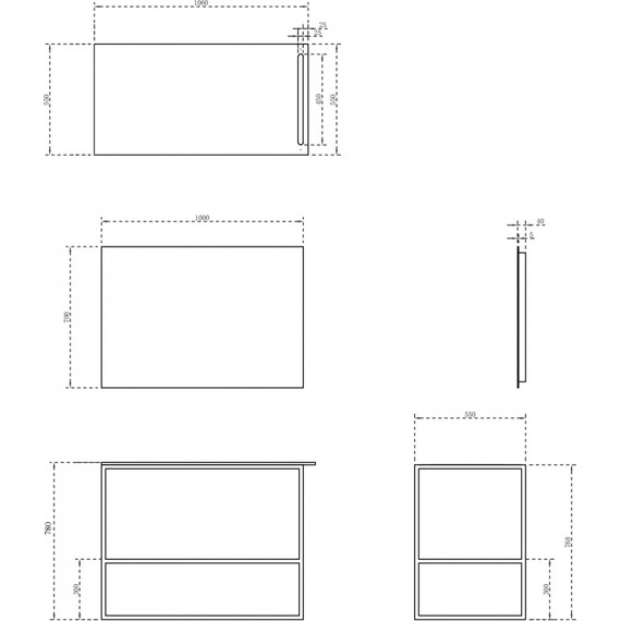 Консоль напольная со столешницей Abber Stein AS2631 106 см, белый матовый - фото 4