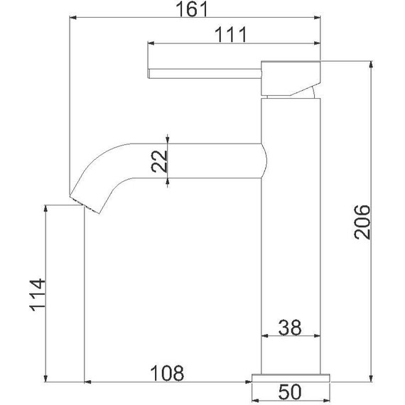 Смеситель для раковины Vincea City VBF-2C1GM, вороненая сталь - фото 3