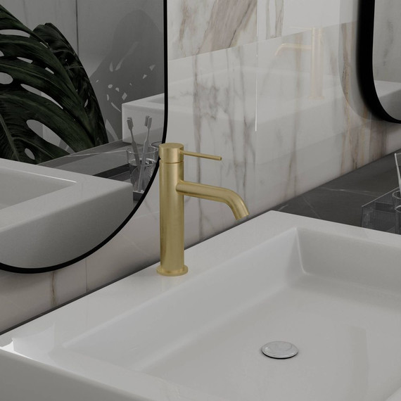 Смеситель для раковины Vincea City VBF-2C1BG, брашированное золото - фото 2