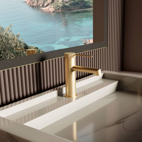 Смеситель для раковины Vincea Rim VBF-2RM1BG, брашированное золото - фото 2