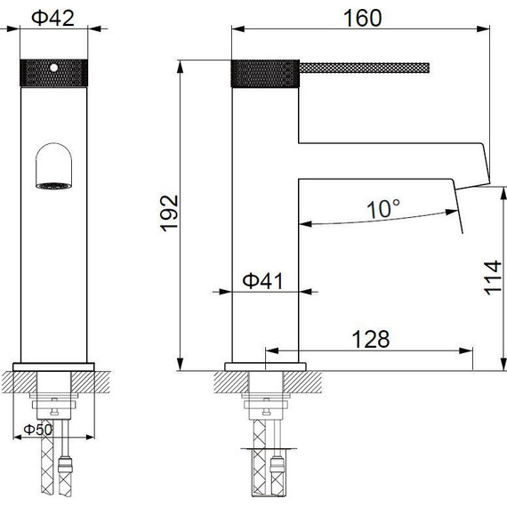 Смеситель для раковины Vincea Rim VBF-2RM1BG, брашированное золото - фото 3